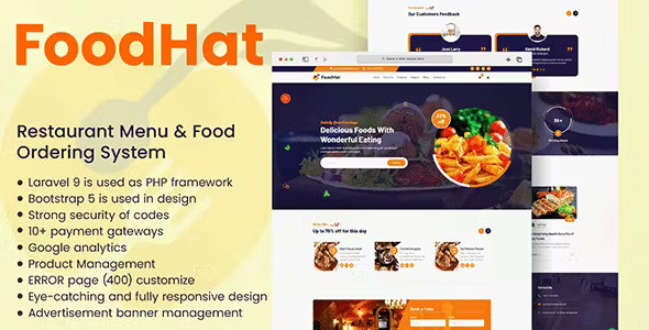 FoodHat - Restaurant Menu & Food Ordering System